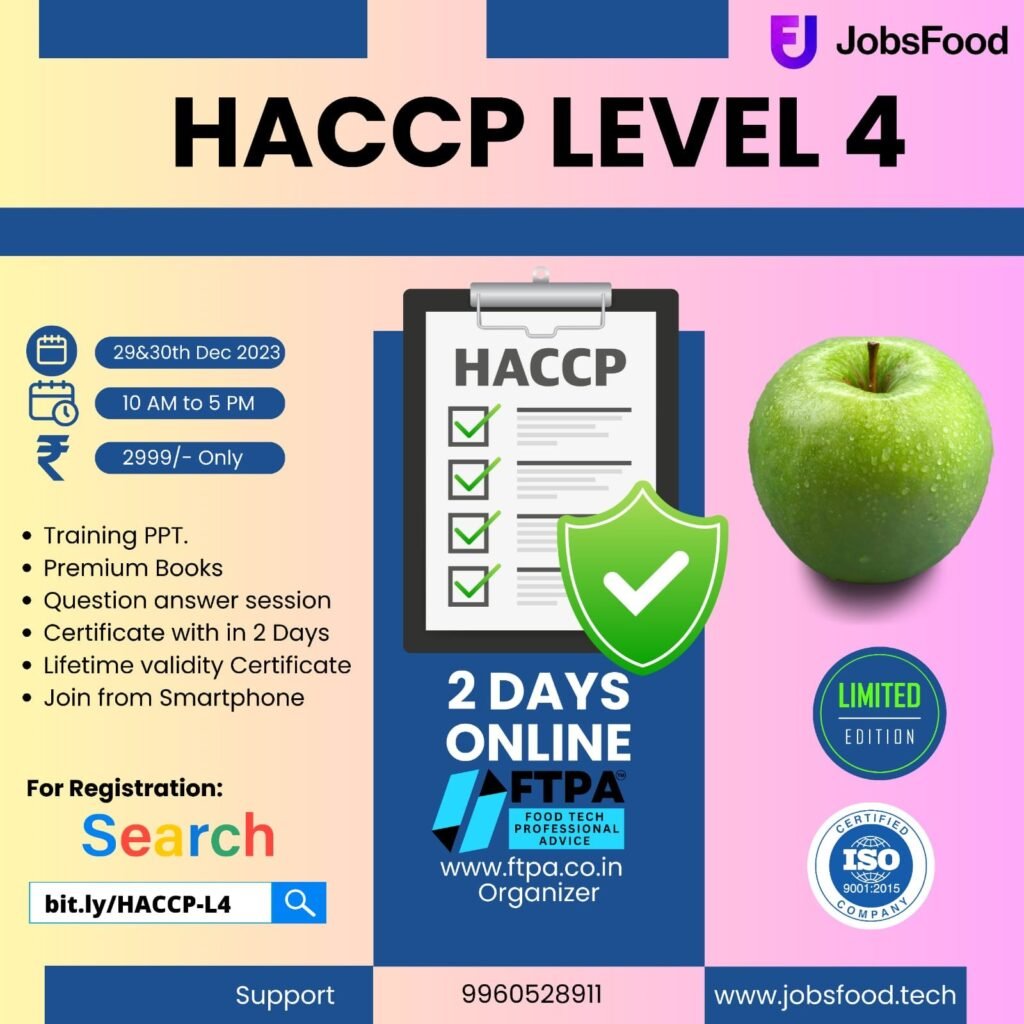 HACCP Level -4 Online Training Program